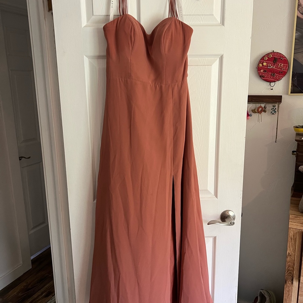 Blush / Terracotta Maxi Dress for Bridesmaid